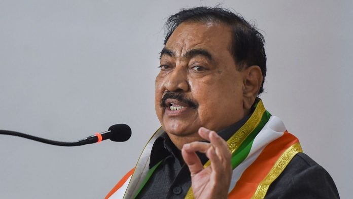 NCP leader Eknath Khadse