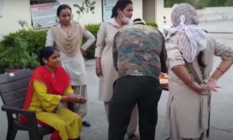 haldi ceremony’ held in police station