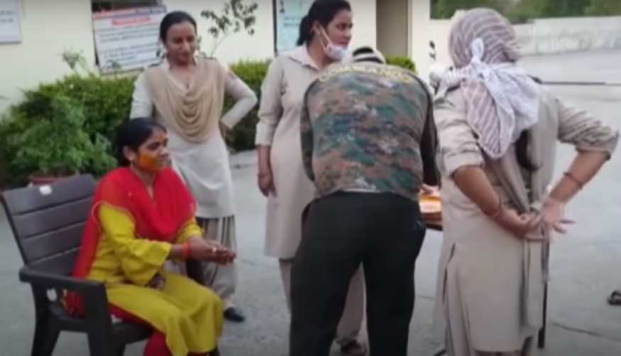 haldi ceremony’ held in police station