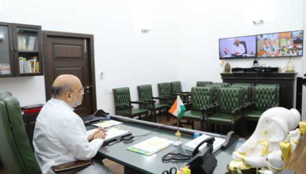 UNION HOME MINISTER SHRI AMIT SHAH REVIEWED PREPARATION FOR CYCLONE ‘YAAS’ WITH CHIEF MINISTERS OF ODISHA, WEST BENGAL, ANDHRA PRADESH AND LT. GOVERNOR OF ANDAMAN & NICOBAR ISLANDS