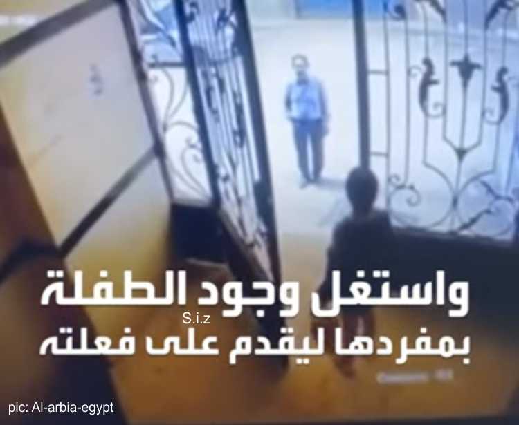 كاميرا مراقبة تفضح رجلا حاول التحرش بطفلة في مصر
