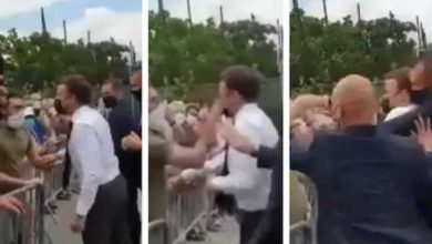 french-president-emmanuel-macron-was-slapped-by-a-man-in-crowd