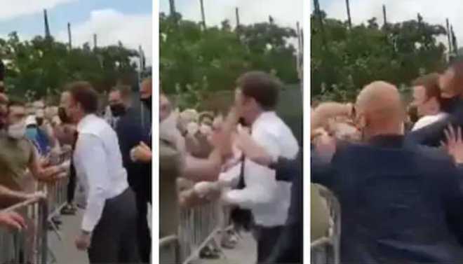french-president-emmanuel-macron-was-slapped-by-a-man-in-crowd