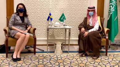 Swedish Foreign Minister Ann Linde meets Saudi Minister of State for Foreign Affairs Adel Al-Jubeir