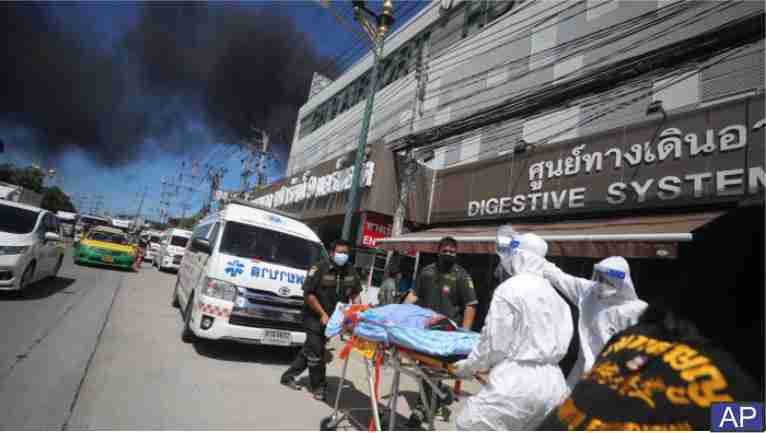 BangkoK Factory blast shakes airport building