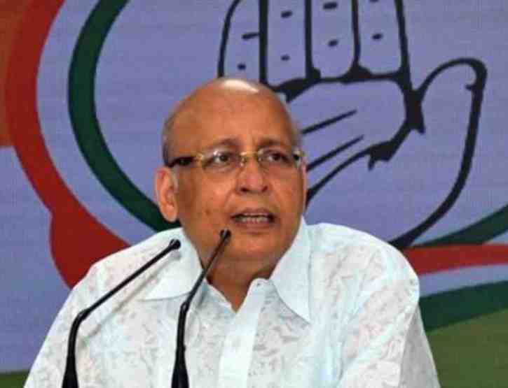 Congress spokesperson Abhishek Manu Singhvi