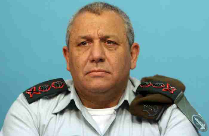 Former Israeli army chief of staff Gadi Eisenkot