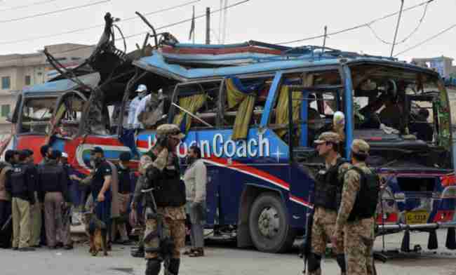 Kohistan: A blast in a passenger bus killed 13 people, including 9 Chinese residents