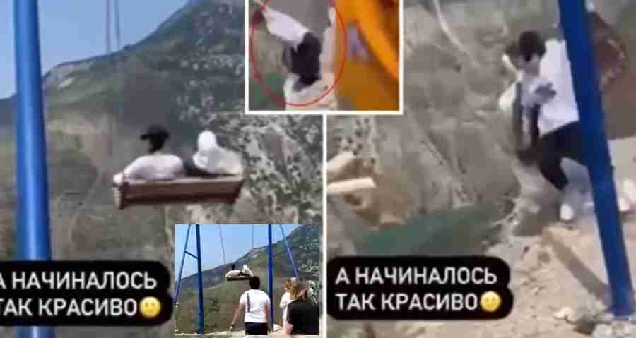 Russia-The-Cradle-On-The-Top-Of-The-Mountain-Suddenly-Broke