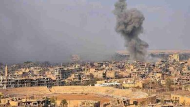 smoke-billowing-Mortar fired near US base in eastern Syria