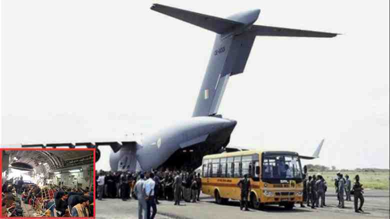 Around 80 Indian nationals were evacuated on Saturday from Kabul by a transport military aircraft of the Indian Air Force