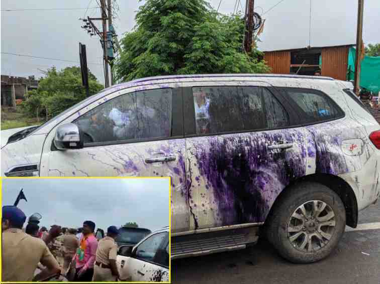 BJP leader Kirit Somaiya alleges that his car was attacked by Shiv Sena party goons