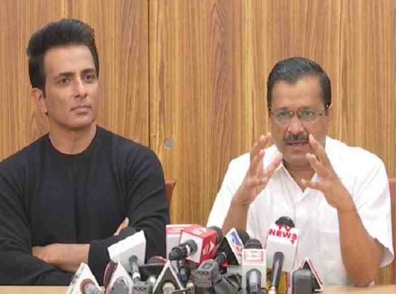 Delhi CM Arvind Kejriwal and actor Sonu Sood