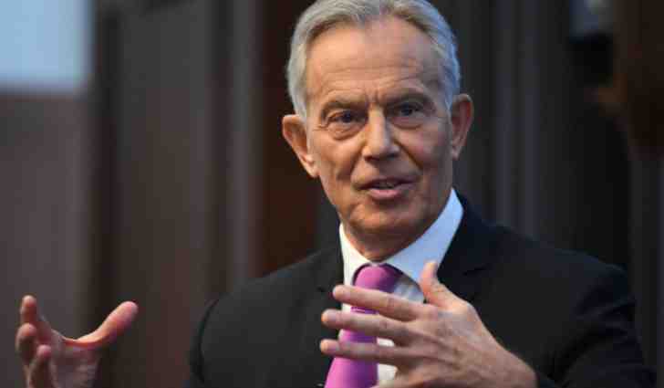 Former British prime minister Tony Blair