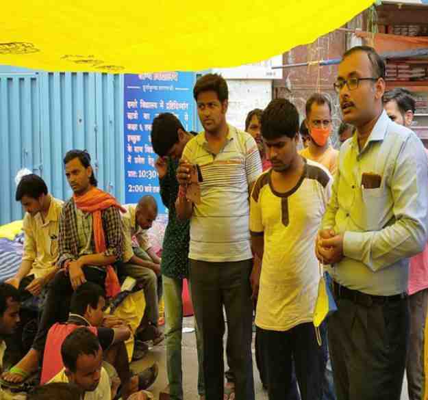 The blind children, who had been on strike for 24 days in Banaras, were forcibly picked up by the police at midnight