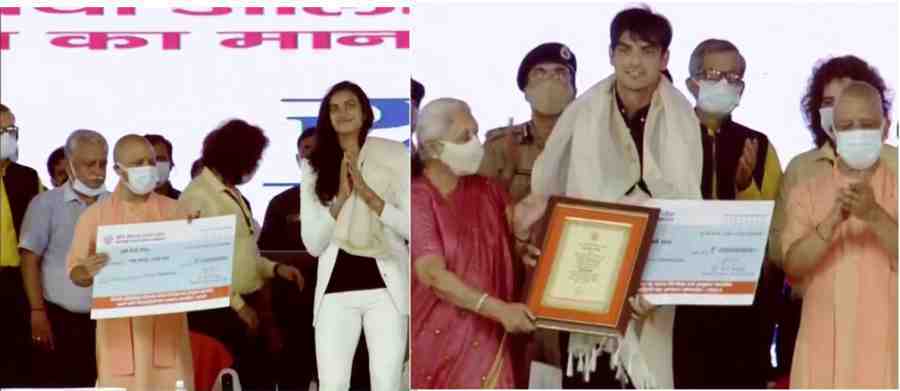 uttar-pradesh-government-honored-olympic-medal-winners-cm-yogi-announced-sports-university-will-be-built-in-the-name-of-major-dhyan-chand