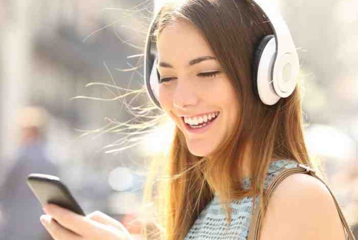 wireless-head-phone listening with headphones