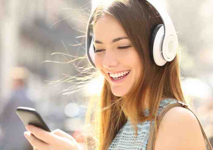 wireless-head-phone listening with headphones