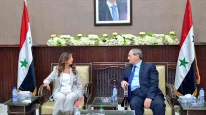 Lebanese and Syrian officials meeting- disappearance of the Lebanese flag