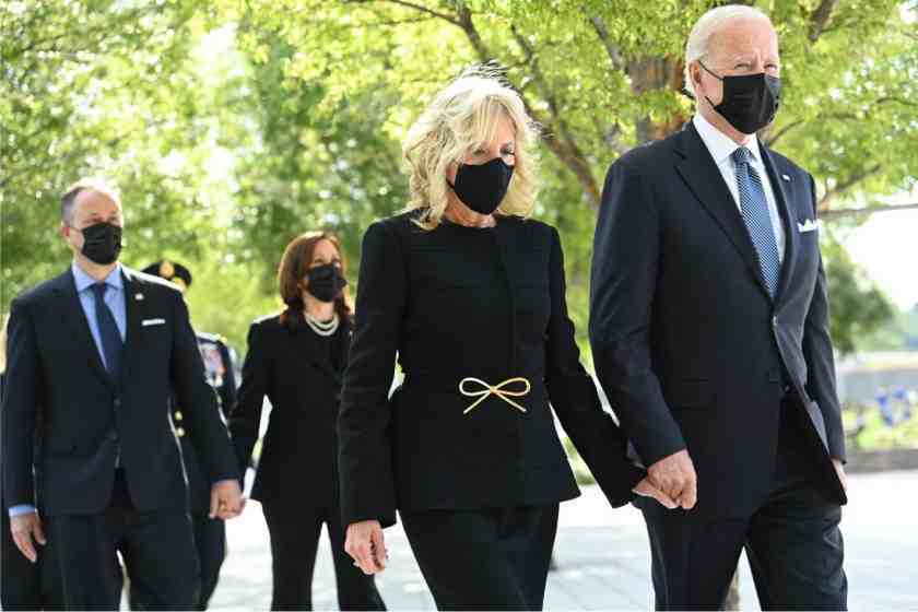 President Joe Biden and first lady Jill Biden attend