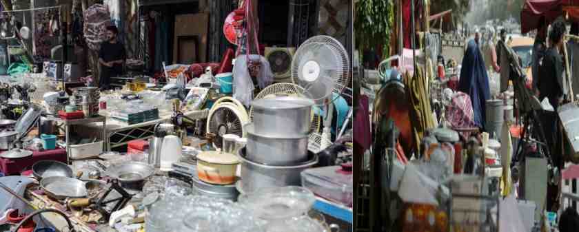 Afghans sell their wares at Kabul's bazaars