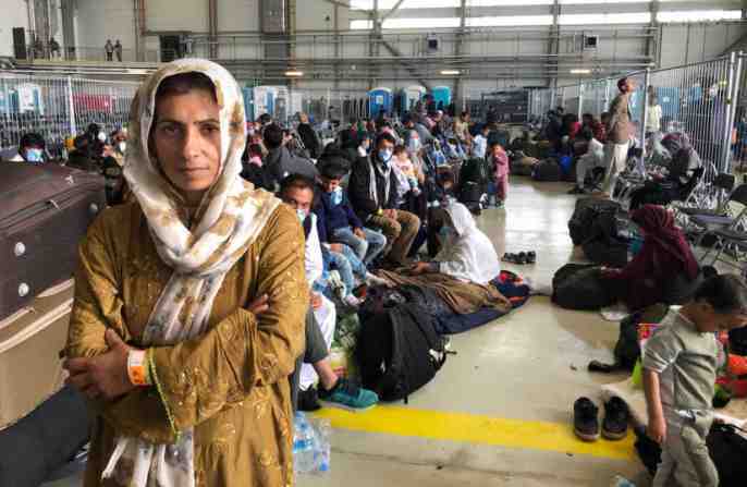 More than 9,000 people are stranded at military bases in Ramstein and Kaiserslautern