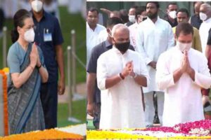 Rahul and Priyanka pay tribute to Mahatma Gandhi and Lal Bahadur Shastri on their birthdays