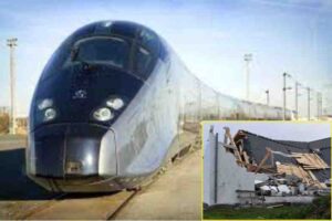 Windstorm disrupts train service in France worst power outage