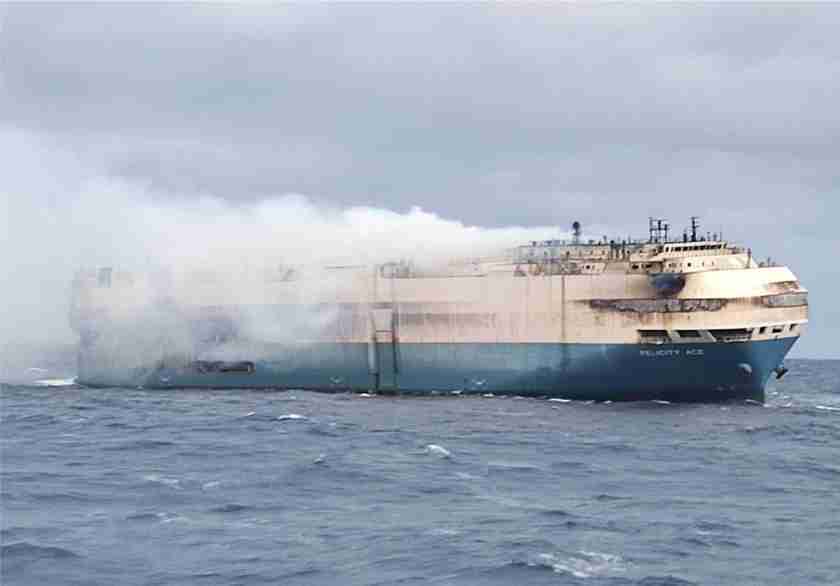 Hundreds of valuable vehicles were burnt in the fire on the ship