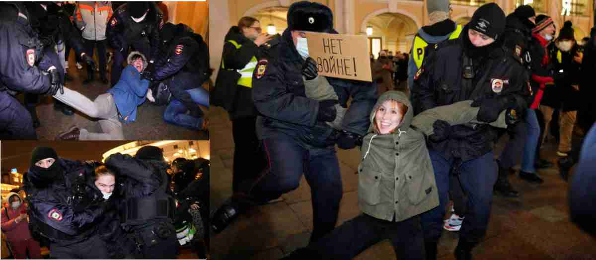 Protests across Russia against the invasion of Ukraine, hundreds arrested