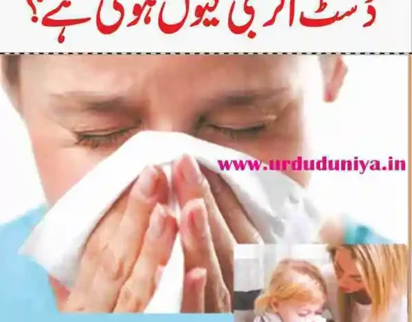 dust allergy urdu
