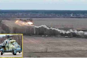 Scene of the crash of a Russian helicopter from an American Stinger in Ukraine