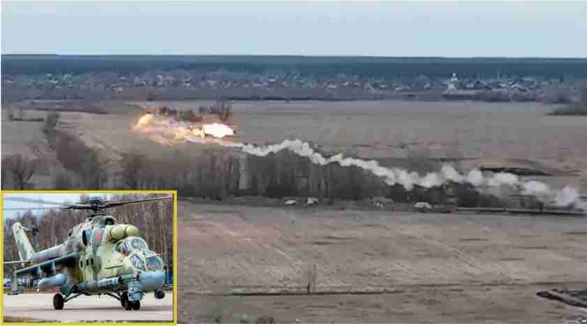 Scene of the crash of a Russian helicopter from an American Stinger in Ukraine