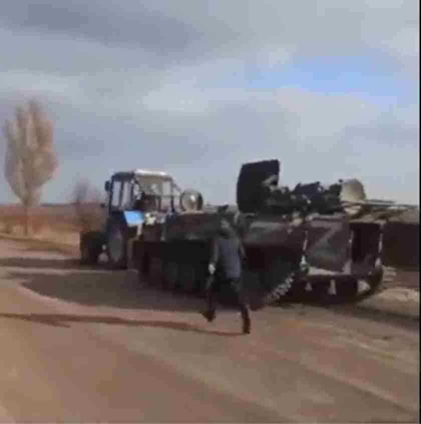 Video of Ukrainian farmer stealing Russian tank goes viral