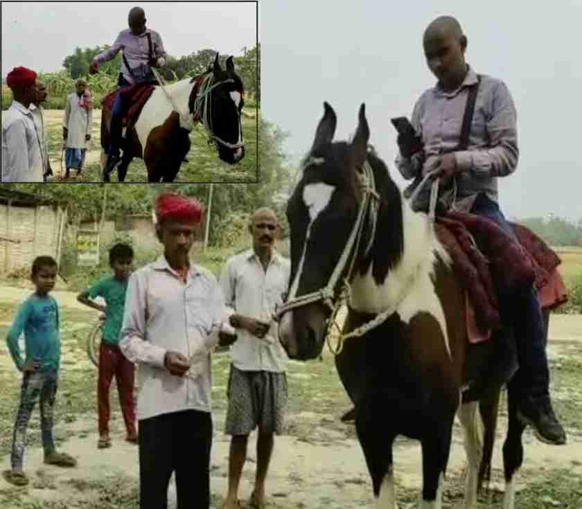 an-employee-of-the-energy-department-disturbed-by-the-expensive-petrol-took-the-help-of-a-horse-for-work