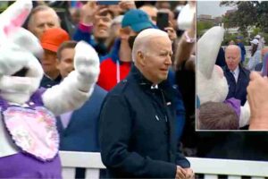 Joe-Biden-interrupted-by-the-Easter-Bunny