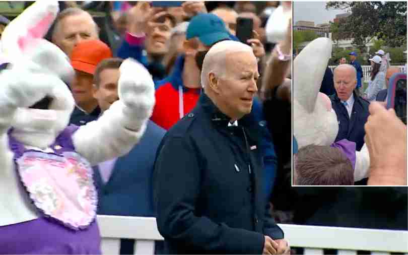 Joe-Biden-interrupted-by-the-Easter-Bunny