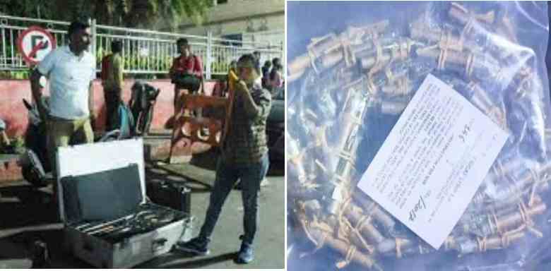 a bag full of explosives was found near nagpur railway station