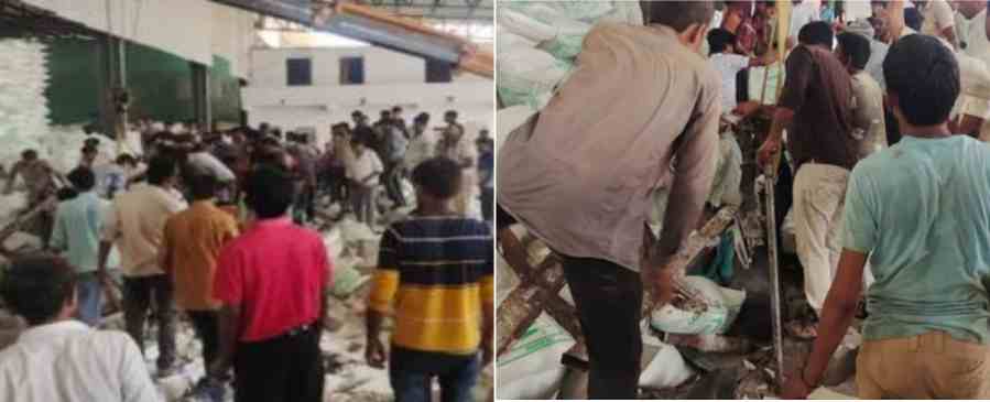 gujarat 3 killed 3 injured in salt factory wall collapse