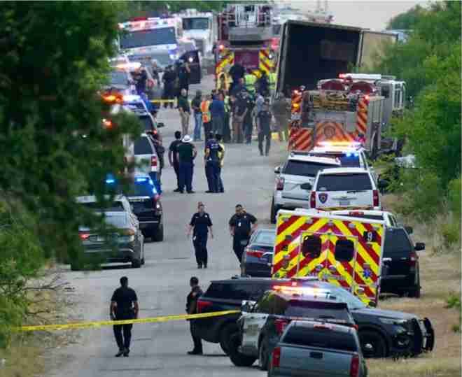 bodies of 46 migrants were found in the back of a sweltering tractor trailer in san antonio