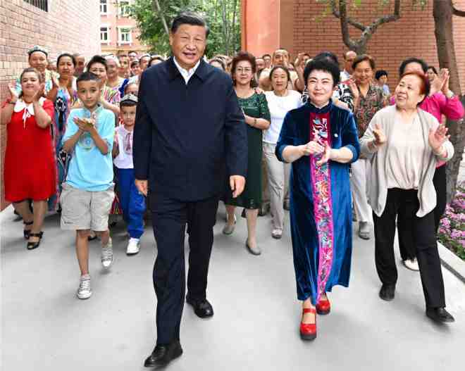 chinese president first visit to muslim majority xinjiang province