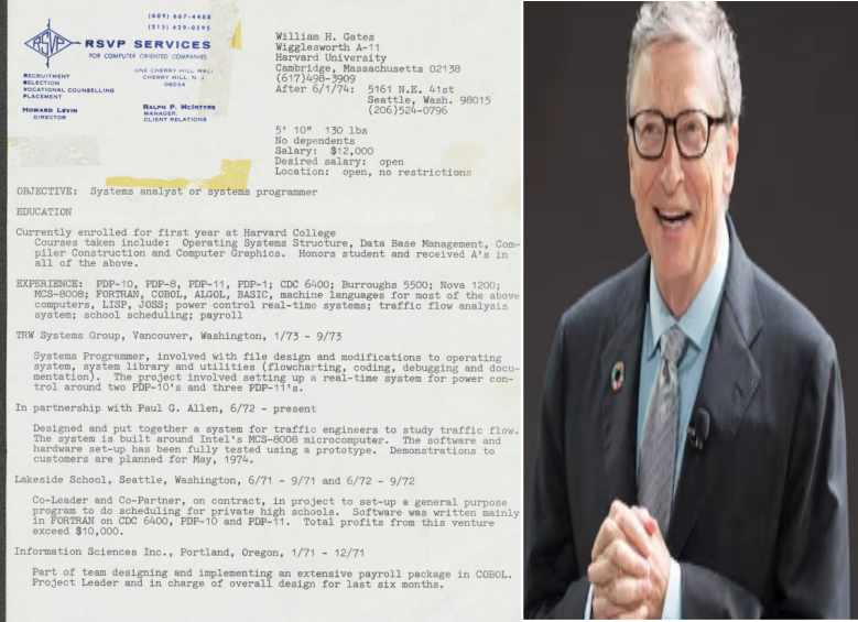 microsoft co founder bill gates share cv
