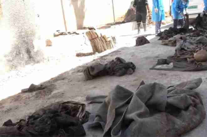 mass grave in northern syria