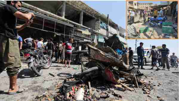 19 civilians killed many injured in an attack on a crowded market in al bab in syria