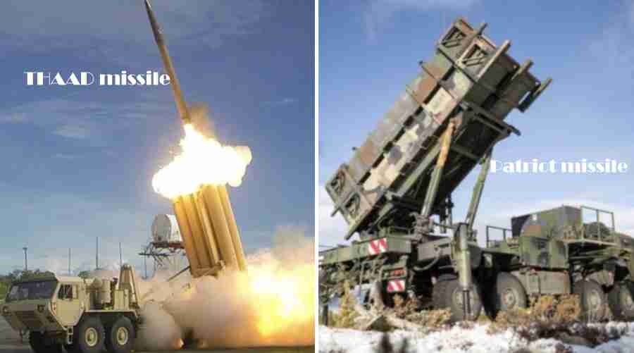 thaad missile vs patriot missiles