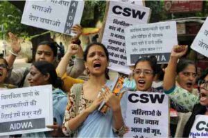 bilkis bano case demonstration at jantar mantar against the release of gang rape and murder convicts