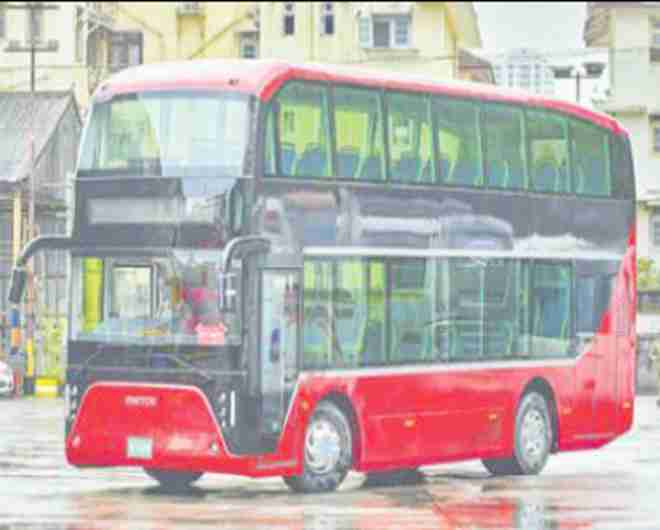 electric double decker bus