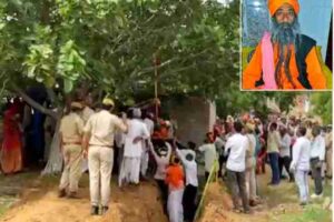 suicide case in jalore after 35 hours the dead body of the saint was removed from the tree