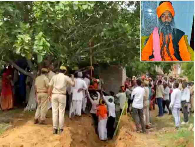 suicide case in jalore after 35 hours the dead body of the saint was removed from the tree