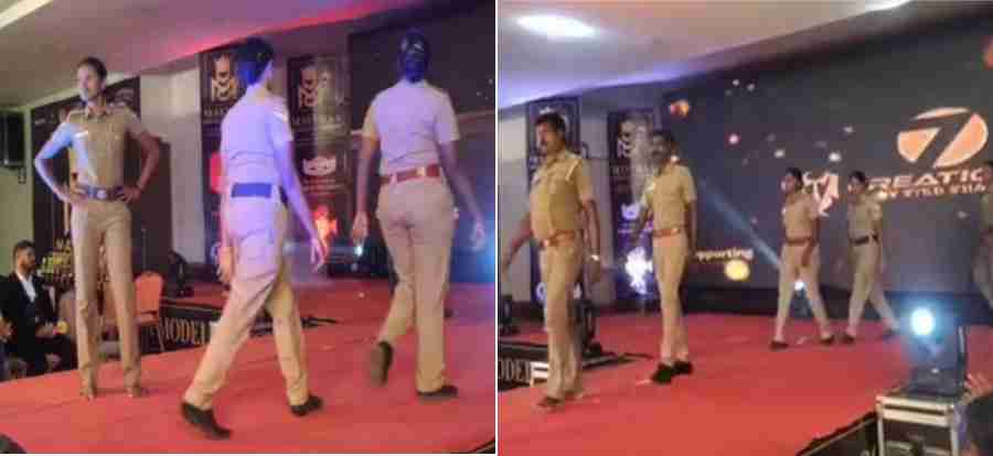tamil nadu police walked the ramp in a beauty pageant
